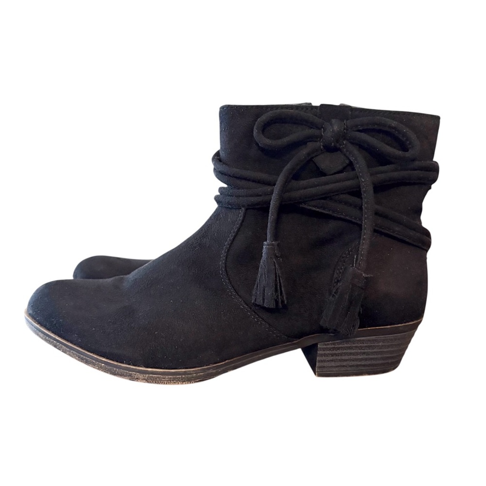 Rampage Black Suede Ankle Boots